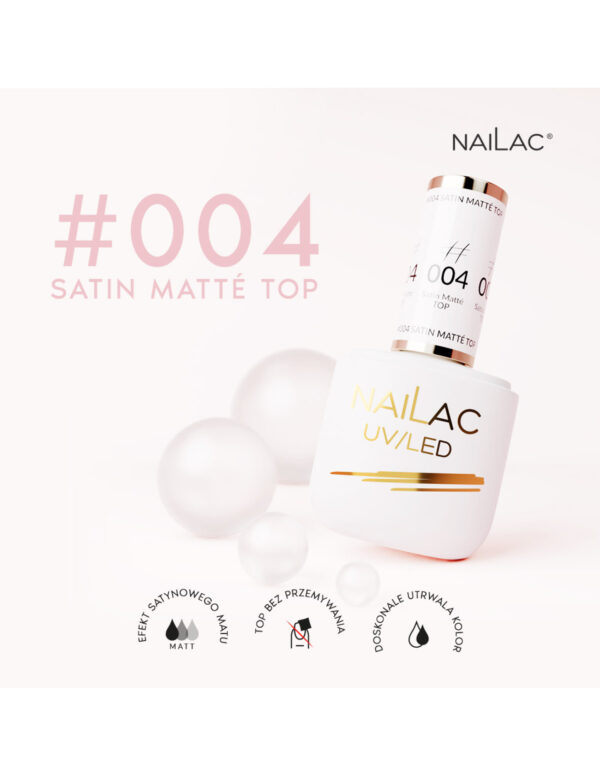 NAILAC Hybryda 004 TOP MAT 7ml.