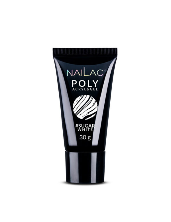 NAILAC POLY ACRYL&GEL 30g SUGAR WHITE