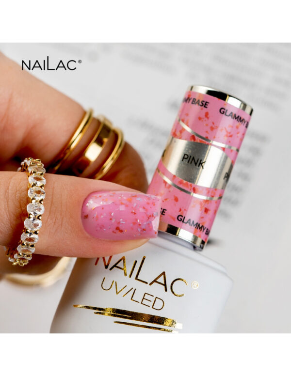 NAILAC Hybryda BAZA Glammy PINK 7ml.