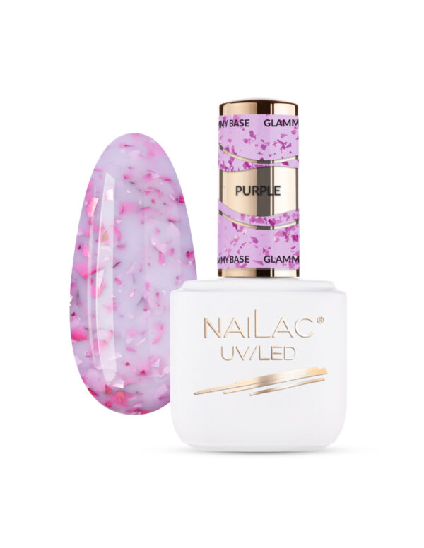 NAILAC Hybryda BAZA Glammy PURPLE 7ml.