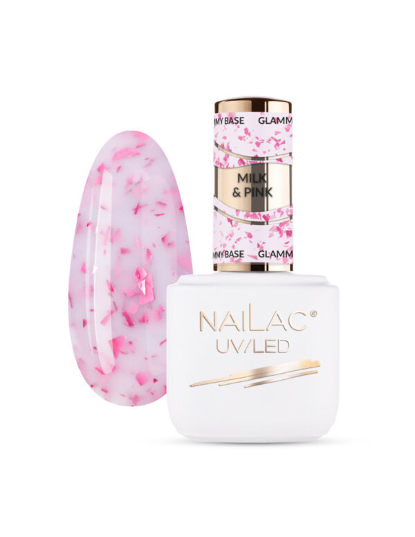 NAILAC Hybryda BAZA Glammy MILK & PINK 7ml