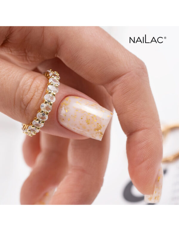 NAILAC Hybryda BAZA Glammy MILK & GOLD 7ml