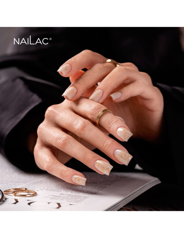 NAILAC Hybryda BAZA Glammy MILK & GOLD 7ml