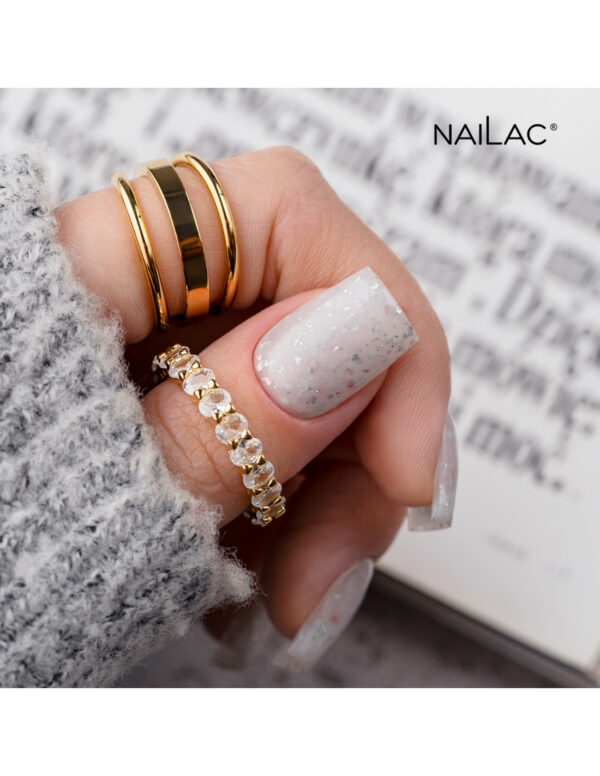 NAILAC Hybryda BAZA Glammy MILK & SILVER 7ml