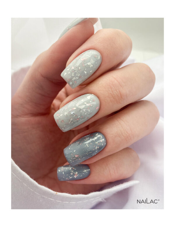 NAILAC Hybryda BAZA Glammy MILK & SILVER 7ml