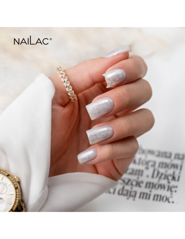 NAILAC Hybryda BAZA Glammy MILK & SILVER 7ml