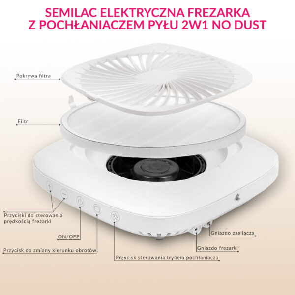 SEMILAC Frezarka z pochłaniaczem pyłu 2w1 NO DUST