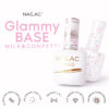 NAILAC Hybryda BAZA Glammy MILK & CONFETTI 7ml