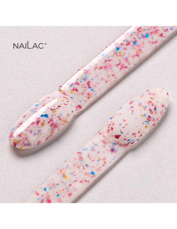 NAILAC Hybryda BAZA Glammy MILK & CONFETTI 7ml