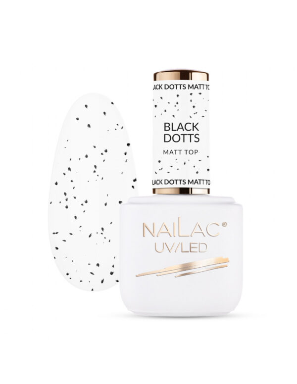 NAILAC Hybryda TOP BLACK DOTTS MATT NW 7ml.