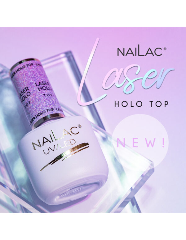 NAILAC Hybryda TOP HOLO LASER NO WIPE 7ml.