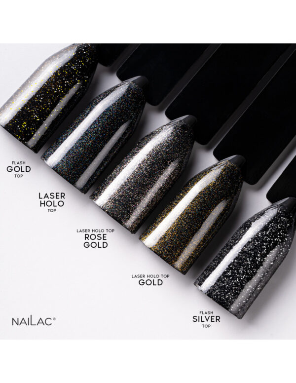 NAILAC Hybryda TOP HOLO LASER NW 7ml GOLD