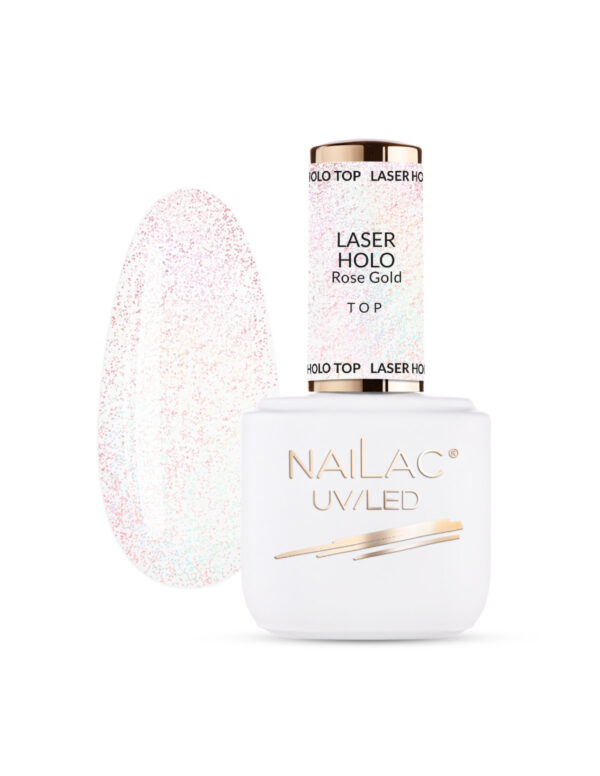 NAILAC Hybryda TOP HOLO LASER NW 7ml ROSE GOLD