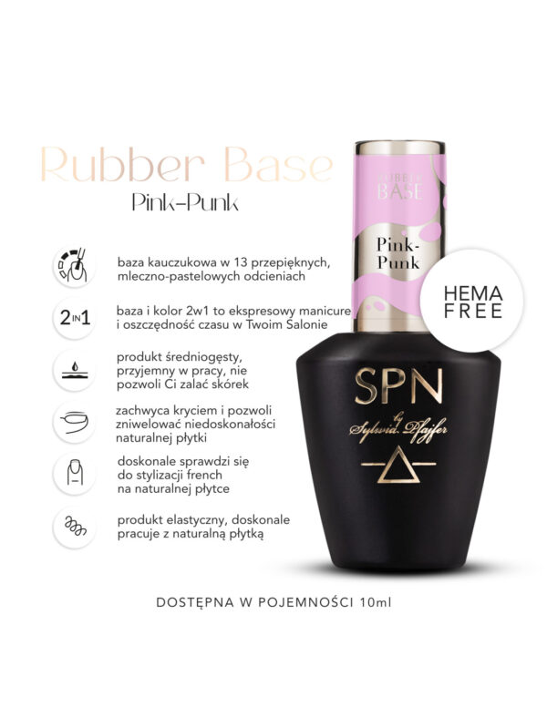 SPN RUBBER Base 10ml PINK PUNK