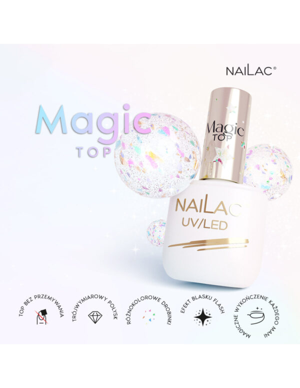 NAILAC Hybryda TOP FLASH 7ml MAGIC TOP