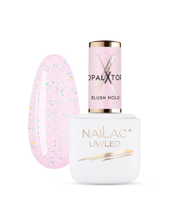 NAILAC Hybryda TOP OPALX 7ml BLUSH HOLO