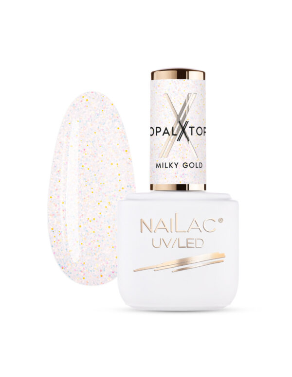 NAILAC Hybryda TOP OPALX 7ml MILKY GOLD