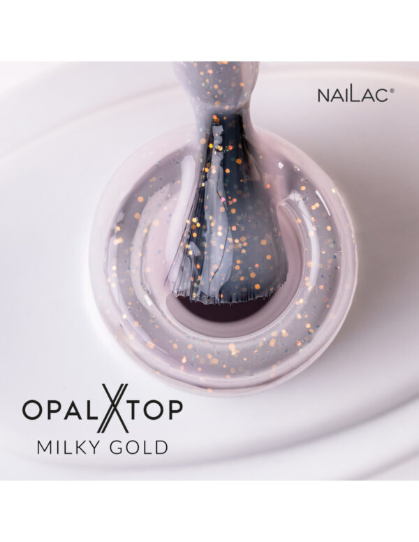 NAILAC Hybryda TOP OPALX 7ml MILKY GOLD