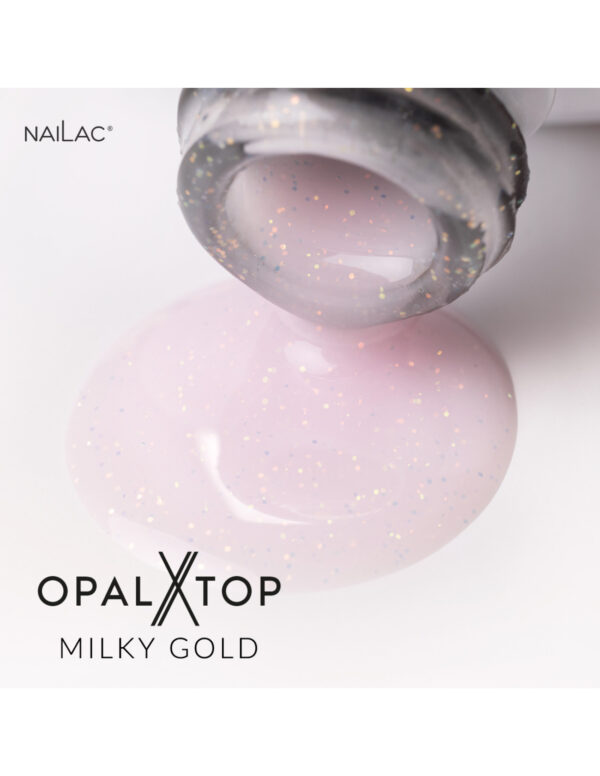 NAILAC Hybryda TOP OPALX 7ml MILKY GOLD