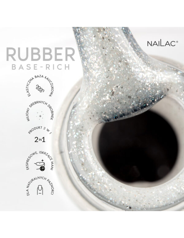 NAILAC Hybryda BAZA RUBBER 7ml. RICH