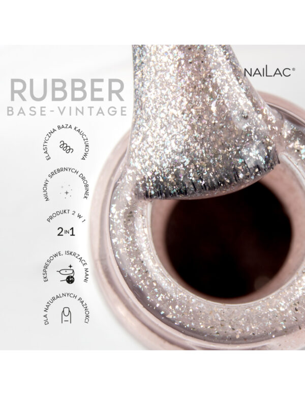 NAILAC Hybryda BAZA RUBBER 7ml. VINTAGE