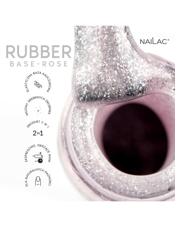 NAILAC Hybryda BAZA RUBBER 7ml. ROSE